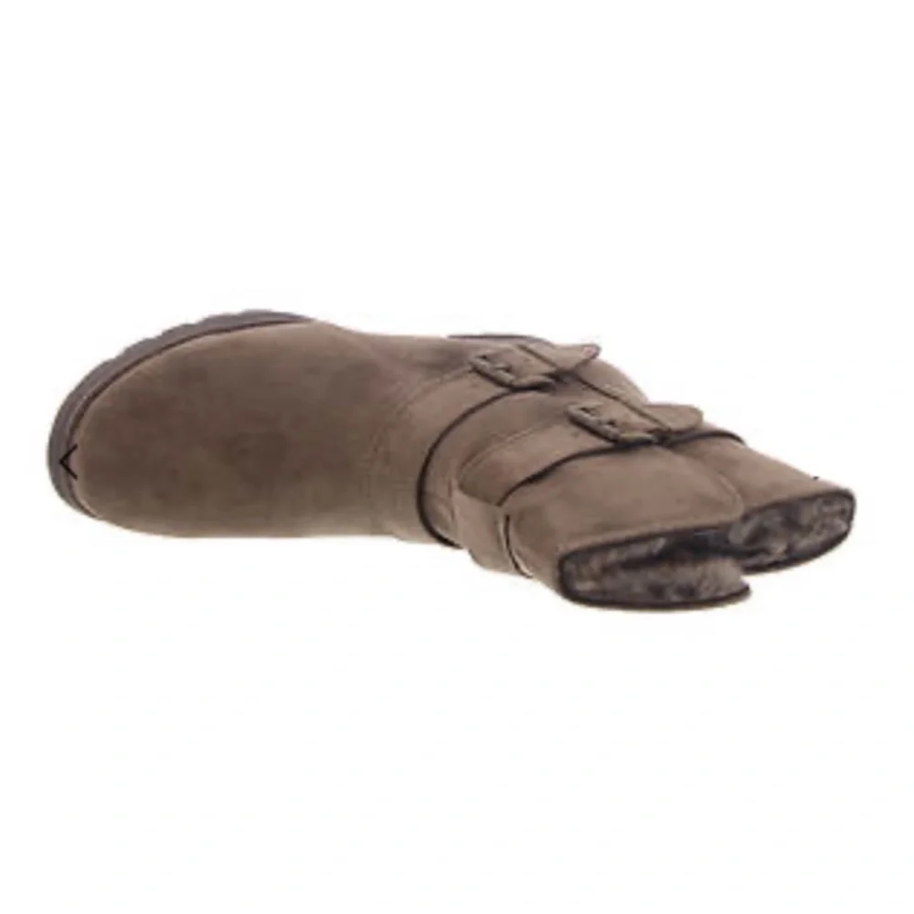 White Mountain Chasity Taupe Suede Boots - Picture 5 of 10